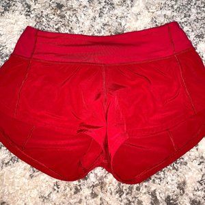 Dark Red Lululemon Speed Up Short 2.5"